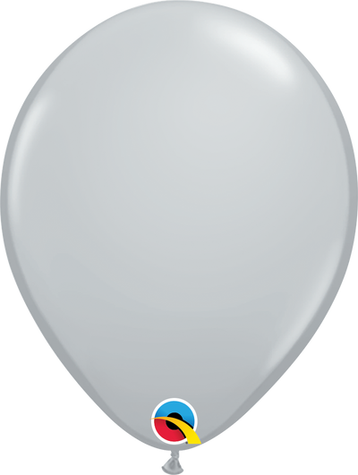product image of 11 inch latex balloon in the color grey/gray