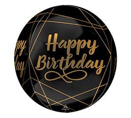 Happy Birthday Elegant Orbz Balloon (15 Inch)