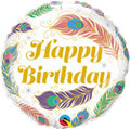 Happy Birthday Peacock Feathers (D)