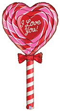 3D Giant 5' "I love you" Lollipop Balloon