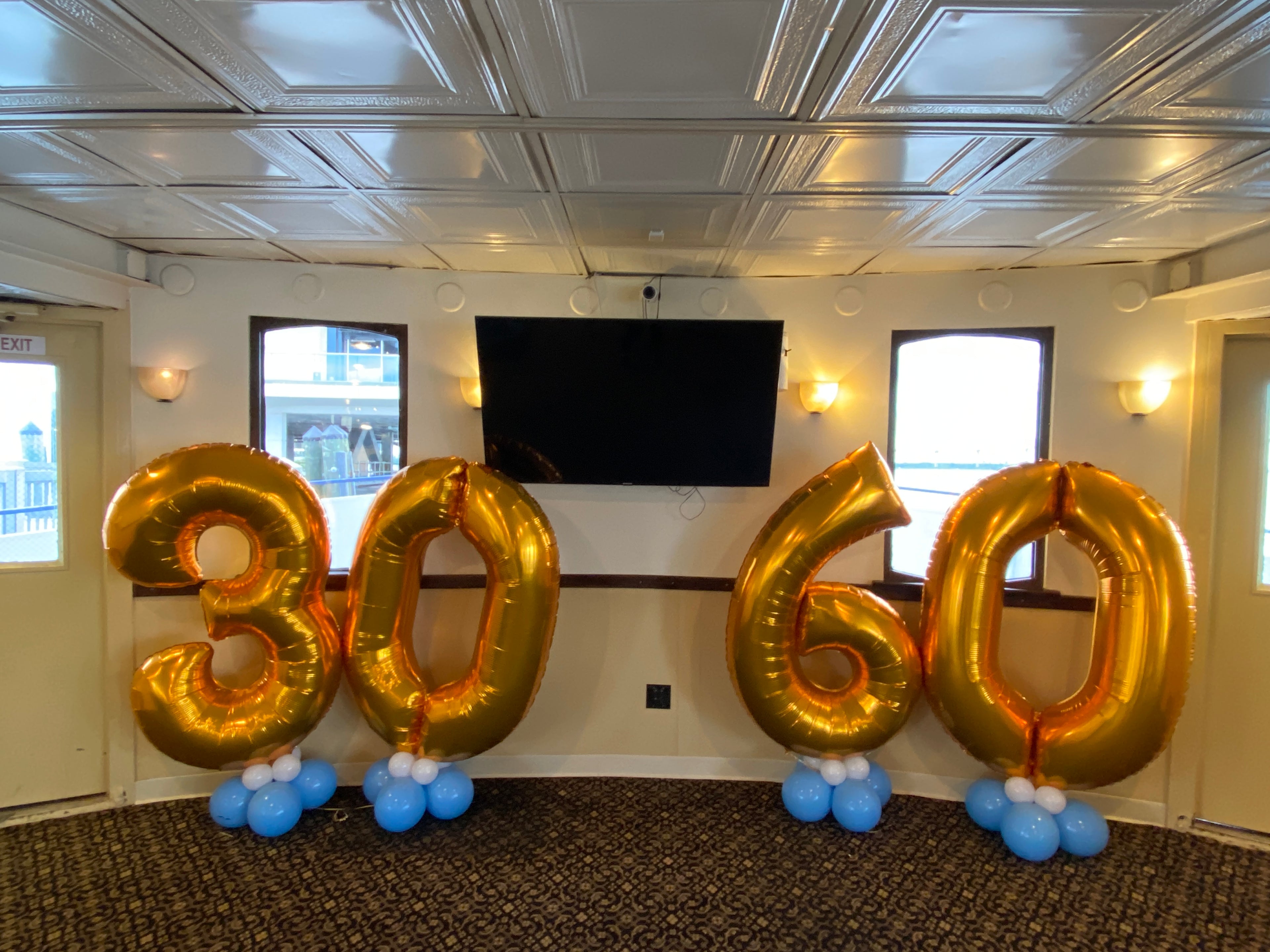 Very Large 5' Gold Numbers (53 Inch)