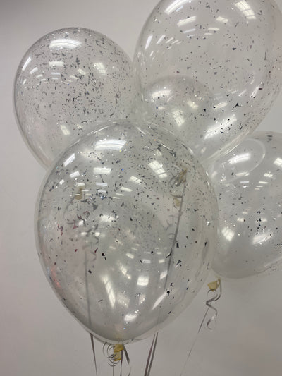 11" Glitter Confetti Filled Latex