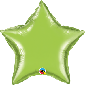 Solid Star Shaped Helium Foil Balloons