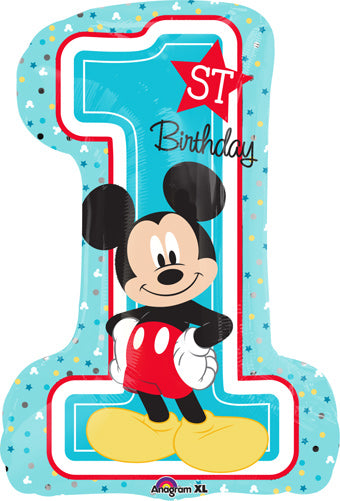Mickey Mouse 1st Birthday Number Balloon (28 Inch)