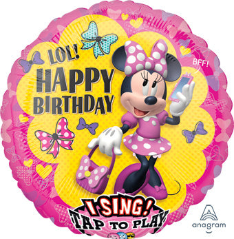 Minnie Mouse Singing Happy Birthday Balloon