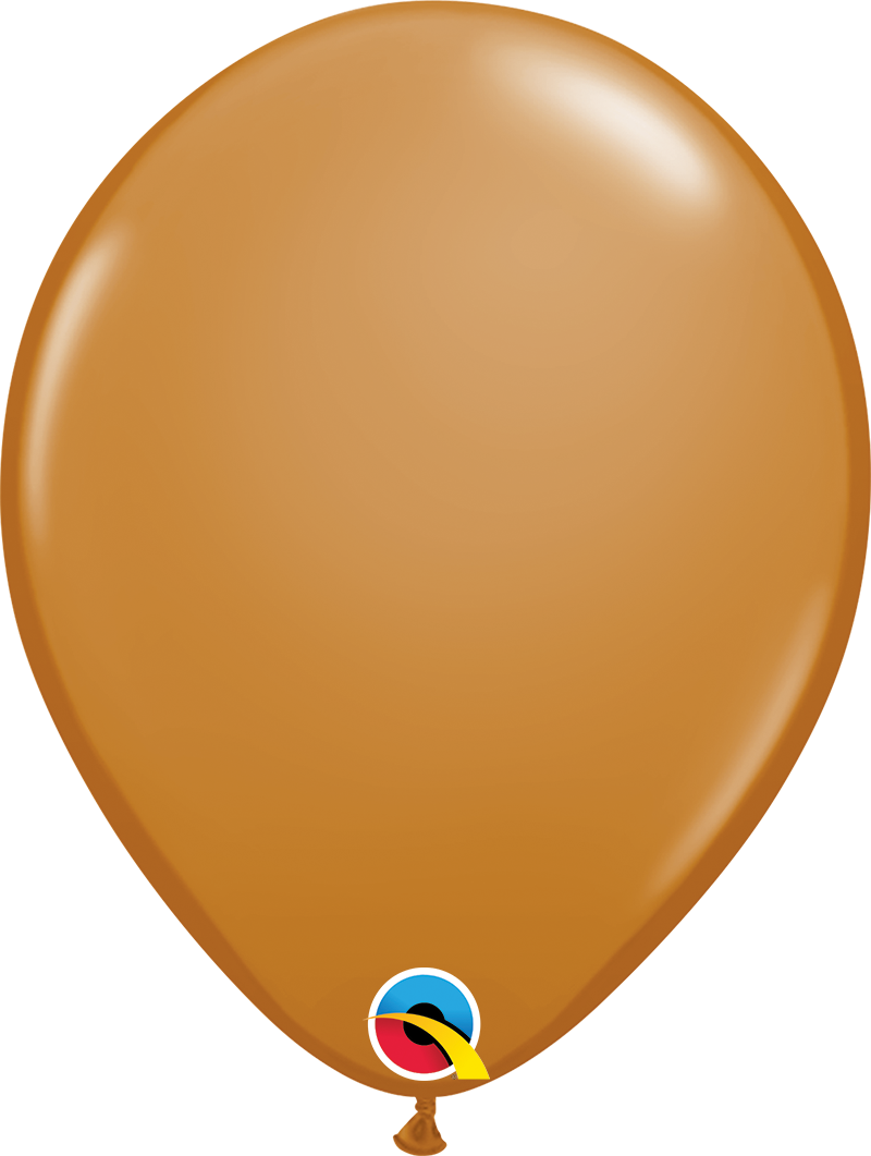 product image of 11 inch latex balloon in the color mocha brown/light brown