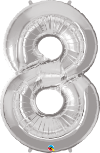 Extra Large 4' Silver Numbers
