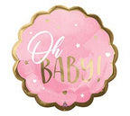 Oh Baby Ombre and Gold Balloons (22 Inch)
