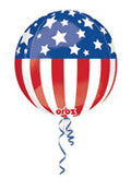 Patriotic Flag Orbz Balloon (15 Inch)