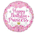 Happy Birthday Princess Balloon (18 Inch)