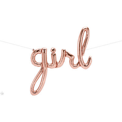 Baby Letters Script Balloon Banners