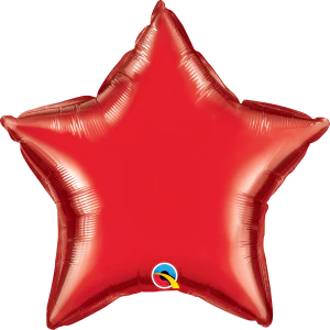 Solid Star Shaped Helium Foil Balloons