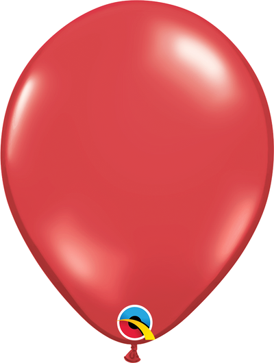 product image of 11 inch latex balloon in the color  ruby red