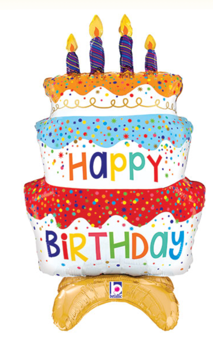 Happy Birthday Sitting Jr. Airloonz Cake
