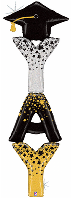 YAY Grad Stacker Balloon 6' Tall Foil Balloon