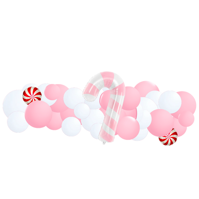 LIMITED EDITION: 5' Pink Candy Cane Whimsical Balloon Garland