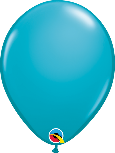 product image of 11 inch latex balloon in the color tropical teal