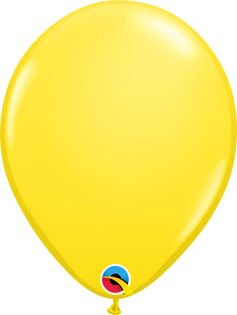 product image of 11 inch latex balloon in the color yellow