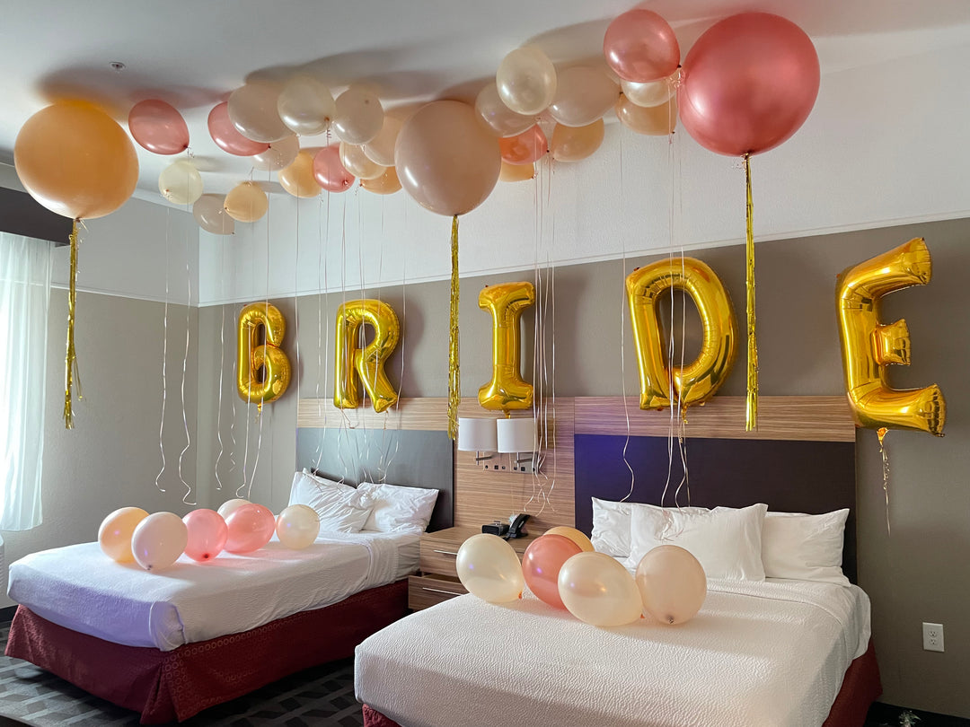 Rose Gold "Bride" Floating Letter Set (34 Inch)