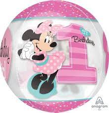 Disney Baby Minnie Mouse  & Mickey Mouse 1st Birthday Orbz Balloon (16 Inch)