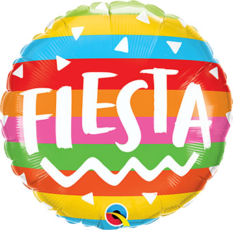 Fiesta Rainbow Stripes Balloon (18 Inch)