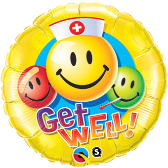 Get Well Hospital Smiley Faces Balloon