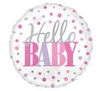 Hello Baby Polka Dots Balloons (18 Inch)