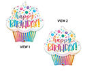 Happy Birthday Ombré Cupcake