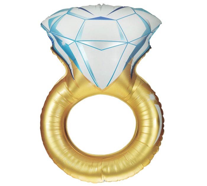 Large 37" Animated Gold Wedding Ring