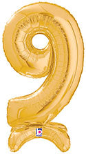 Air-Filled, Non-floating, Standing 2' Gold Numbers