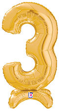 Air-Filled, Non-floating, Standing 2' Gold Numbers