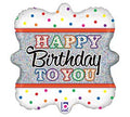Happy Birthday to you Curvy Square 18" Foil Balloon (D)