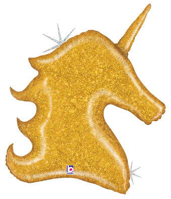 Glittering Gold Unicorn Balloon (38 Inch)