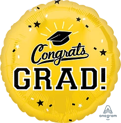 Congrats Grad! (Color Options) 18" Foil Balloon