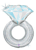Large 38" Platinum Silver Wedding Ring