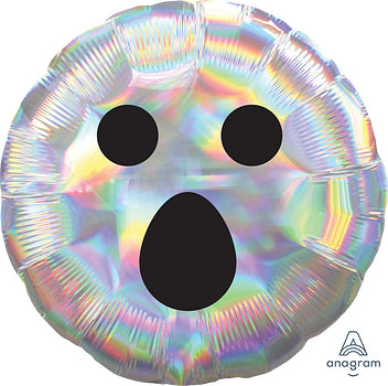 Holographic Ghost Face Foil Balloon