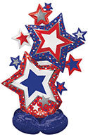 Patriotic Starlet Cluster Airloonz Balloon (59 Inch)