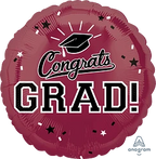 Congrats Grad! (Color Options) 18" Foil Balloon