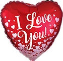 I Love You Rose Gold Hearts Balloon (18 Inch)