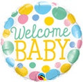 Welcome Baby Dots Round Balloon (18 Inch)