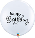Extra Large 30" Simply Happy Birthday Printed Latex