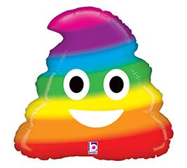 Funny Emoji Poop Large Shape Balloon
