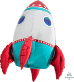 Air-Filled Rocket Ship Table Balloon (21 Inch)