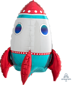 Air-Filled Rocket Ship Table Balloon (21 Inch)