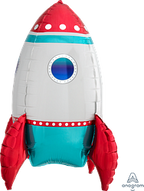 Air-Filled Rocket Ship Table Balloon (21 Inch)