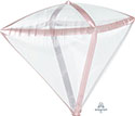 Rose Gold Trims Diamonds Balloon (16 Inch)